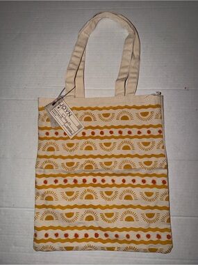 JOYN Blok Parti canvas print Orange Sunrise Motif Tote
